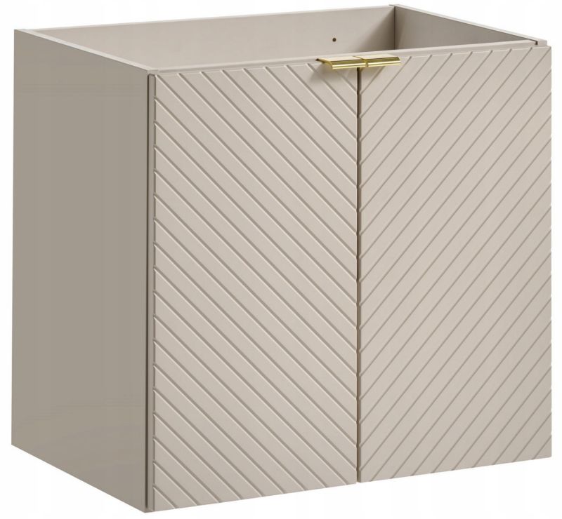 Szafka łazienkowa Furnidea 60 cm wisząca kaszmirowa frezowana VIVA 2 drzwi 1 szt.