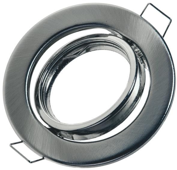 Oprawa sufitowa wpuszczana IdeaLED srebrna satyna ruchoma 1 x GU10 x 50W IP20 wym: 2,8 x 8,8 x 8,8 cm okrągła - 10 szt.