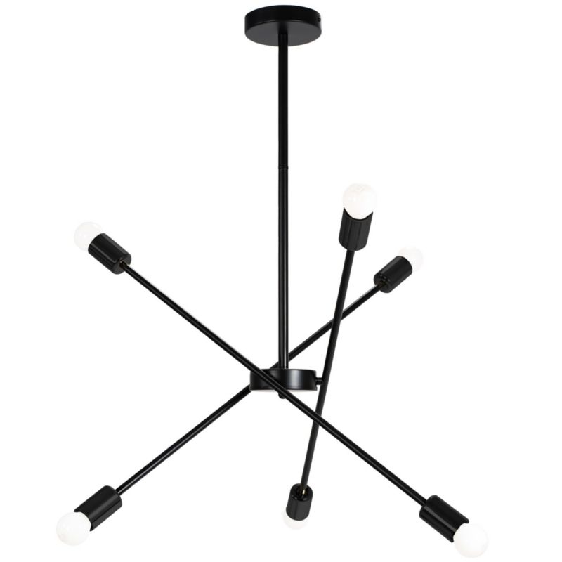 Lampa Sufitowa Wisząca Toolight App1114-6Cp Czarny