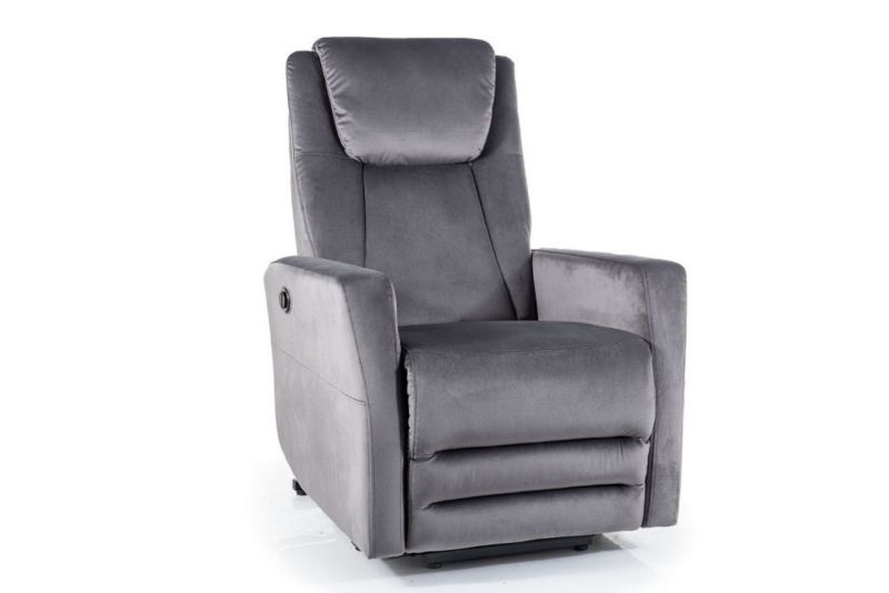 Fotel rozkładany ADONIS VELVET szary SIGNAL 1 szt.