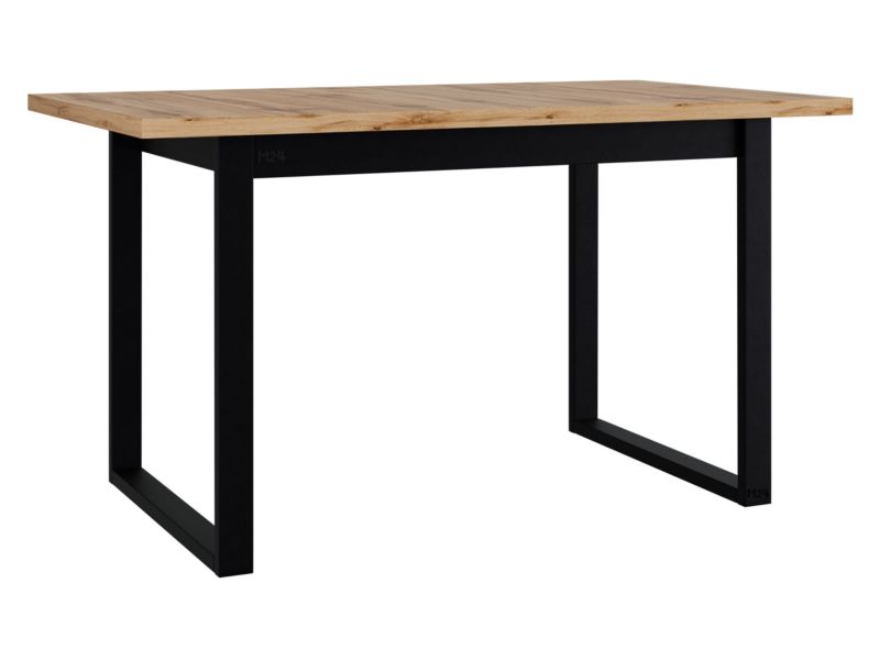 Stół MIRJAN 24 Ikon 3M laminat dąb wotan + czarny metal 1 szt.