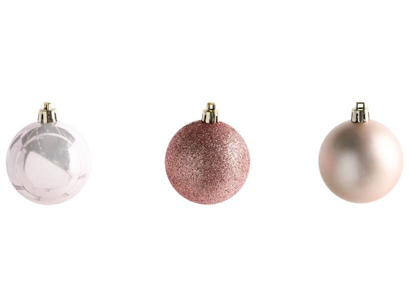 Zestaw 60 bombek Tyin Różowy 1 kpl