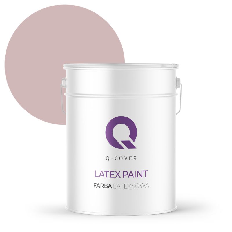 Farba Lateksowa Do Ścian i Sufitów Q-Cover Pudrowy róż H3250 Głęboki Mat 10L