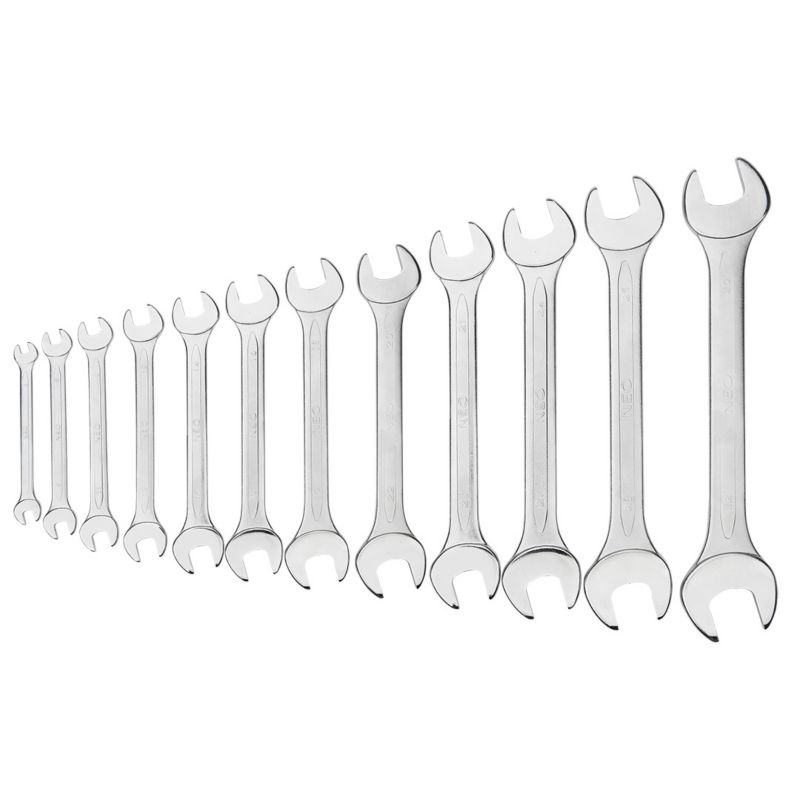 Klucze płaskie NEO TOOLS dwustronne 6-32 mm, zestaw 12 szt. 1 kpl