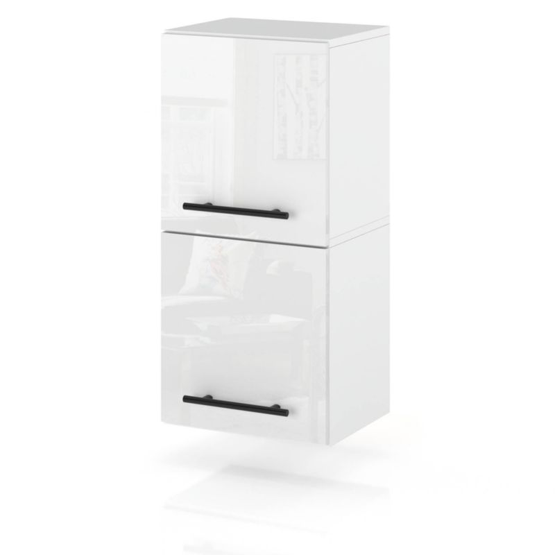 Szafka Kuchenna Hurtownia-Mebli Wisząca Klapowa W30K sPremium 30cm Biały Mat Biały Połysk 30x32x72 cm 1szt.