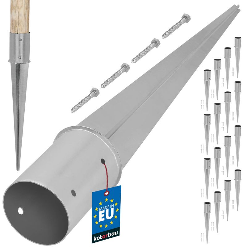 Podstawa słupa KOTARBAU okrągła wbijana 100 mm 16 szt.