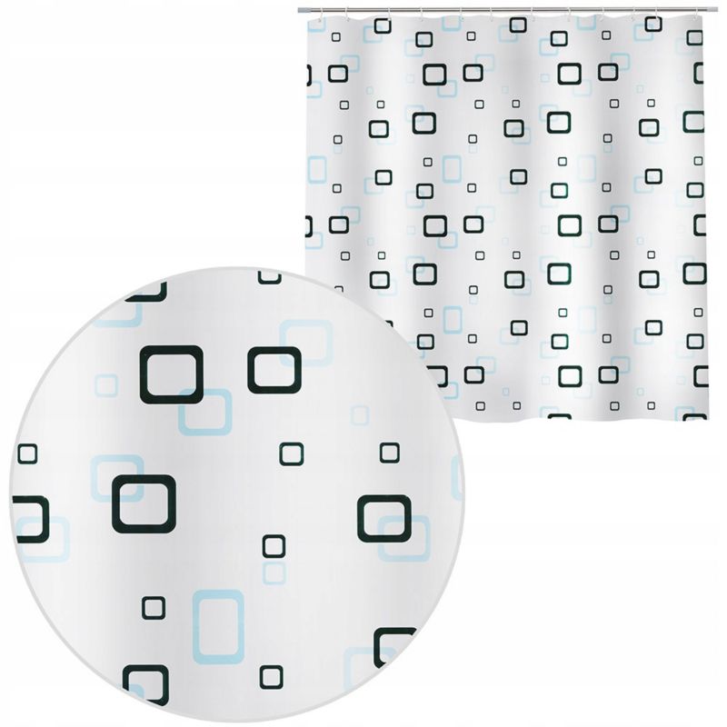 Zasłona prysznicowa Rodeno mleczna 180x200 odporna PEVA 1 szt.