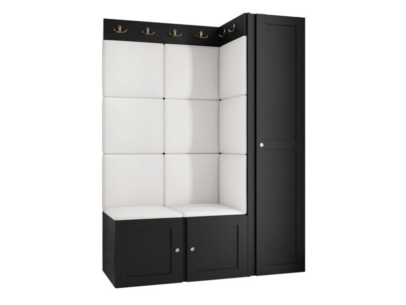 Zestaw MIRJAN 24 Orion Ramiro IX czarny + biała ekoskóra 1 kpl.