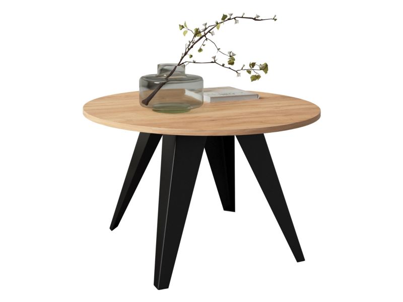 Stolik kawowy MIRJAN 24 Fare czarny/dąb craft złoty 1 szt.