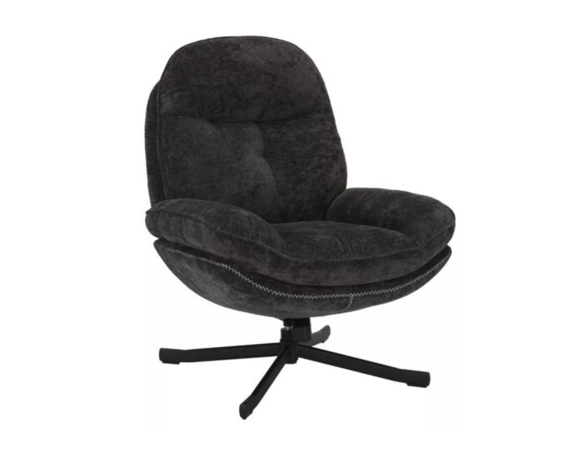 Fotel Signal do salonu HARPER czarny obrotowy 1 szt