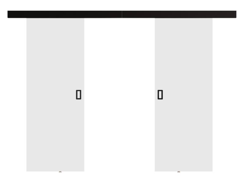 Drzwi przesuwne wewnętrzne MIRJAN 24 Werdi Duo 152 + samodomykacz biały 1 kpl.