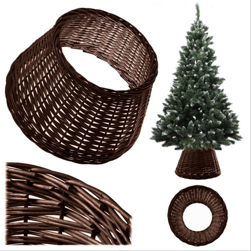 Osłona wiklinowa choinkowa naturalna Aliano 50cm ciemna 1 szt.