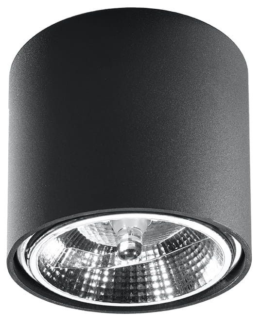 Spot Sollux Lighting Tiube czarny 1 x GU10 x 40W IP20 wym: 12 x 12 cm - 1 szt.