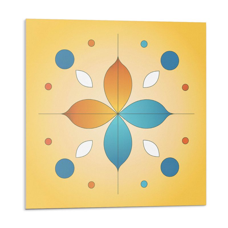 Kafelki samoprzylepne Wallfluent 50x50 cm Geometryczne motywy kwiatowe 4 szt.