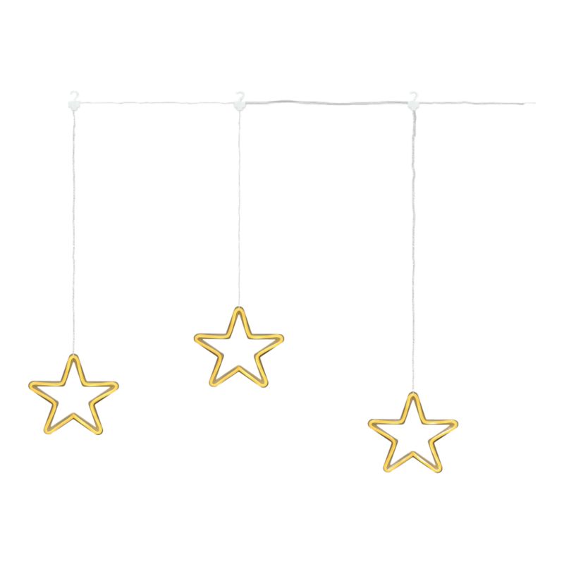 Ozdoba LED neonowe gwiazdy 3 sztuki
