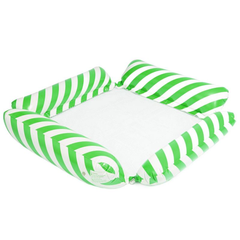 Materac dmuchany Be-active.pl ponton do pływania plażowy z siatką zielony 1szt