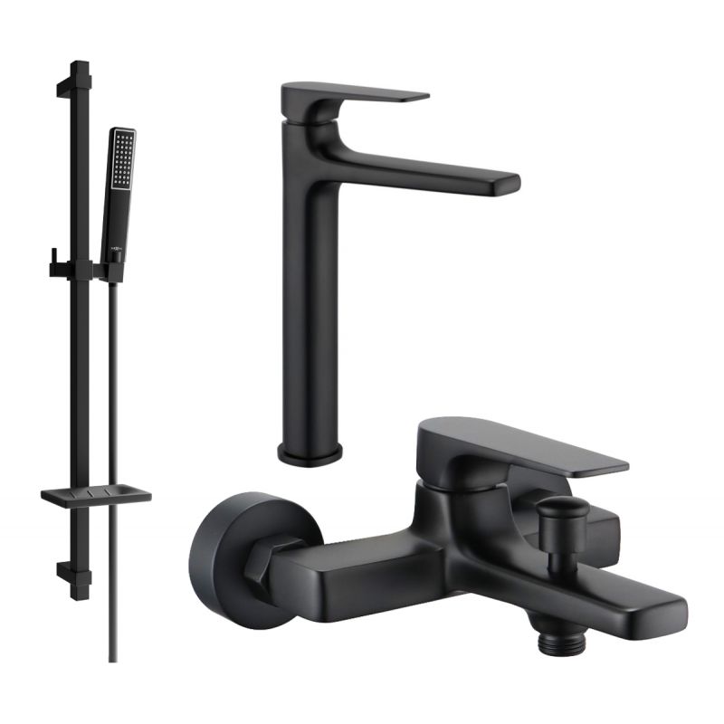 zestaw wannowy Mexen Lynx czarny 1 szt.