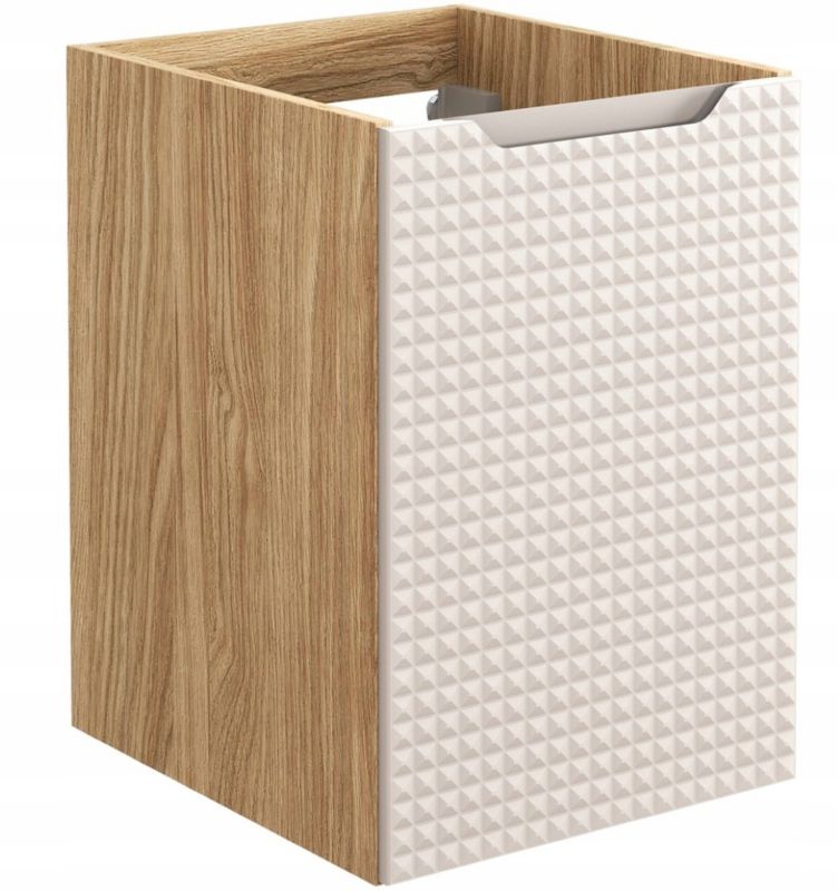 Szafka łazienkowa Furnidea 40 cm beżowy dąb front 3D MDF Luxor 1 szt.