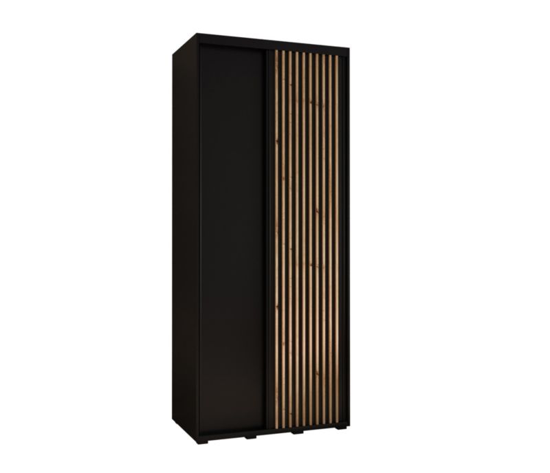 Szafa przesuwna Garderoba Abiks Lanko 1 100 gł. 45 czarny/czarny 1 szt.