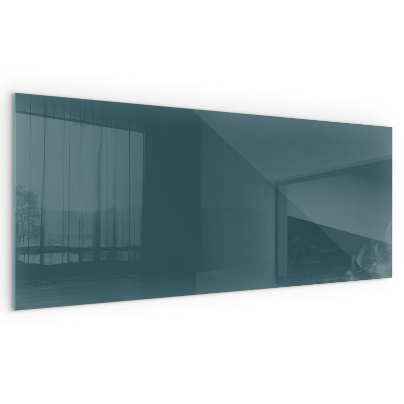 Szkło Hartowane pod Kominek/Piec Wallfluent 125x50 cm Szyba Ochronna Prostokątna Kolor Morski 1 szt.