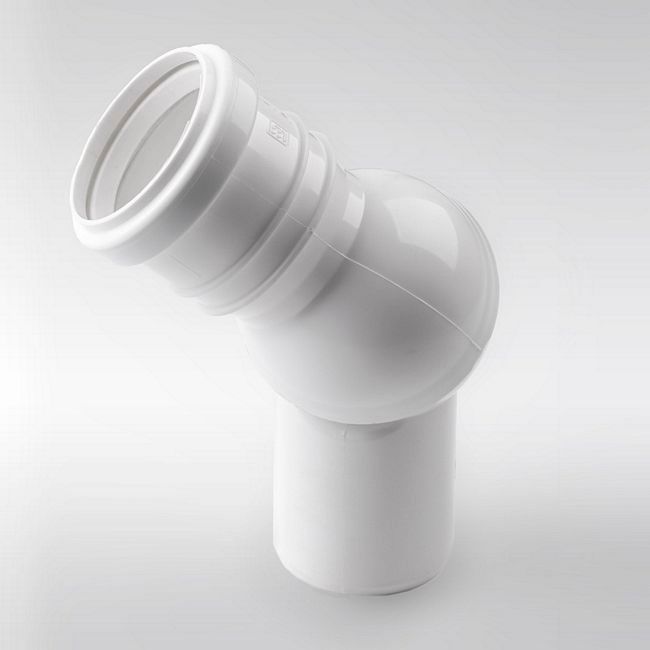 Kolano nastawne Pipelife 32 mm białe