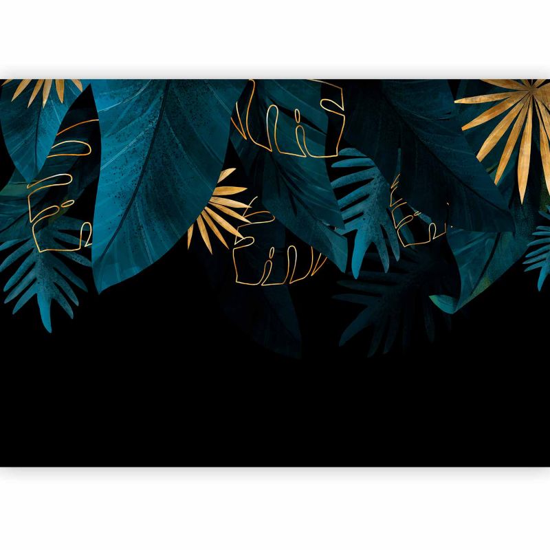 Fototapeta flizelinowa Artgeist 170 g/m2 wodoodporna Liście czarna 100x70 (2 części) 10169ab rolka 1 szt