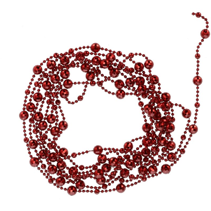 Korale z kulami Disco czerwone 5 m