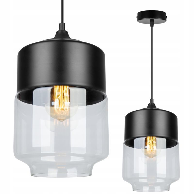 Lampa sufitowa wisząca Light Home LH Oslo 1x E27 60W bezbarwny 1szt.