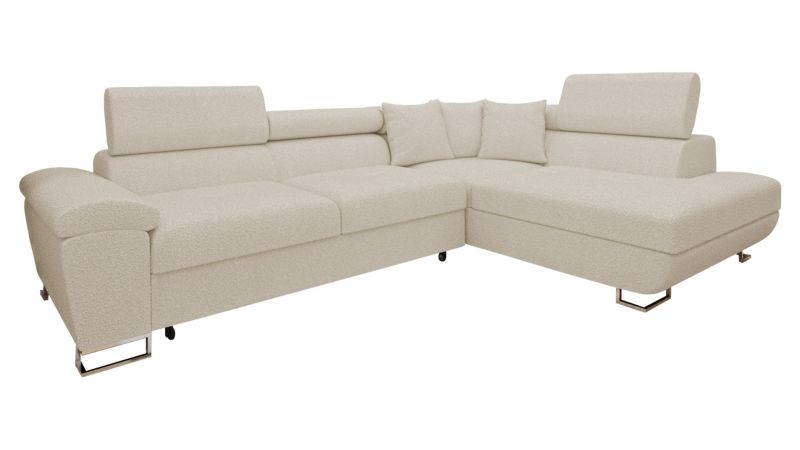 Narożnik z funkcją spania MIRJAN 24 Cotere Premium prawy beżowa bukla 1 szt.