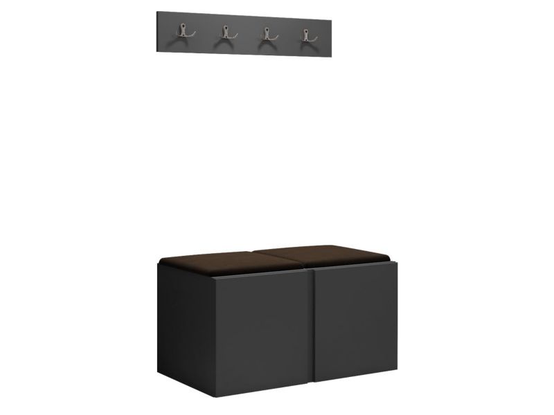 Garderoba MIRJAN 24 Orion VI grafit + brązowy 1 kpl.