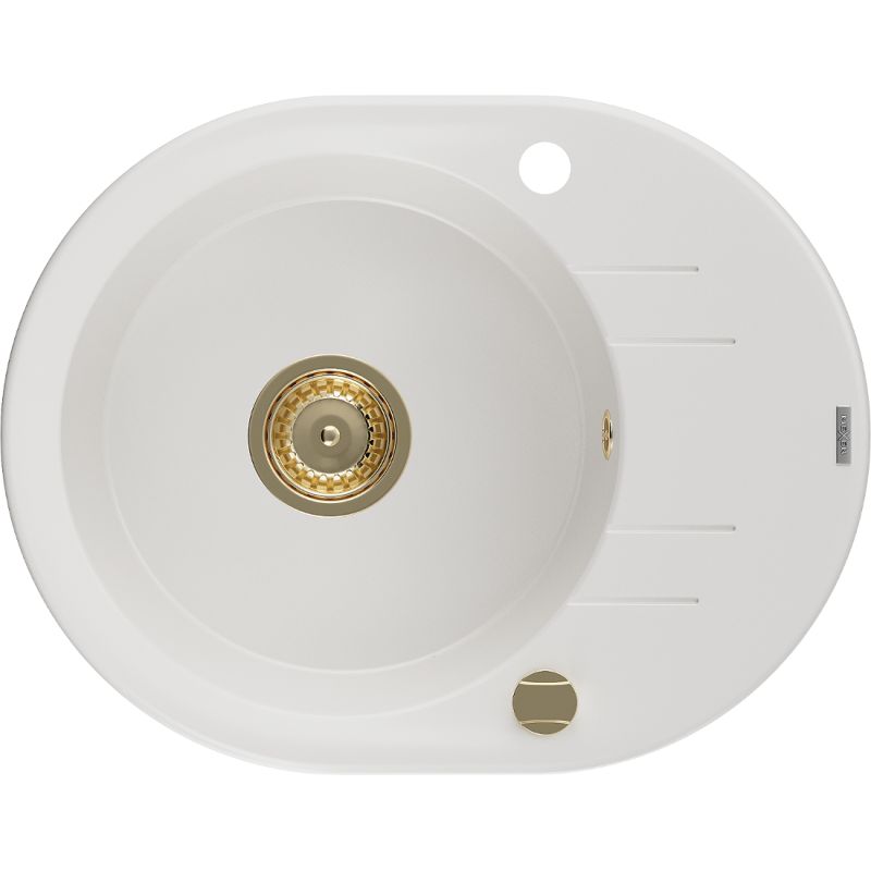 Zlewozmywak wpuszczany Mexen Kevin 1-komorowy biały 586x458 mm 6517581005-20-G