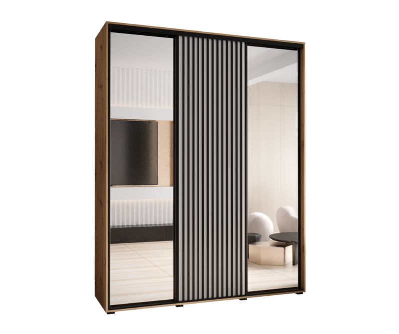 Szafa przesuwna Garderoba Abiks LANKO 2 200 gł. 60 artisan/biały 1 szt.