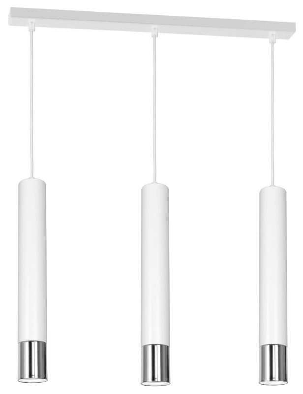Lampa wisząca Luminex Nest 0544 biały matowa-chromowana tuby 3xGU10 x 8W 1 szt.