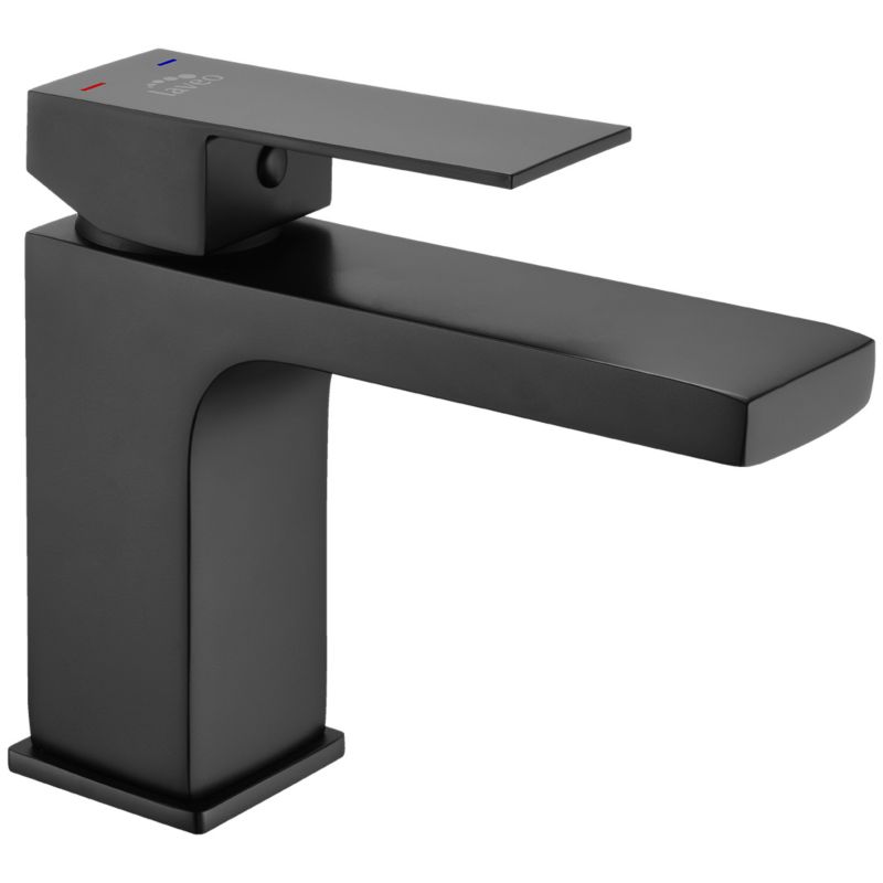 Bateria umywalkowa Laveo Kvadrato stojąca czarna 1 szt.