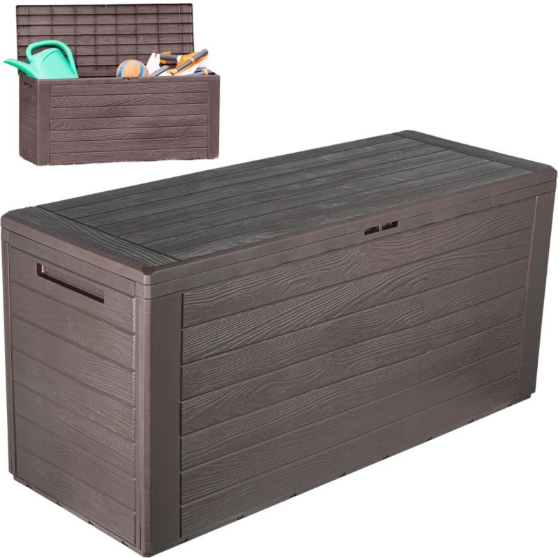 Skrzynia ogrodowa Prosperplast WOODEBOX na balkon taras 280L brązowa 1 szt.
