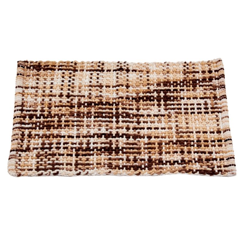 Dywanik Łazienkowy Berilo Brązowy Miękki 80X50 Cm 1 Szt.