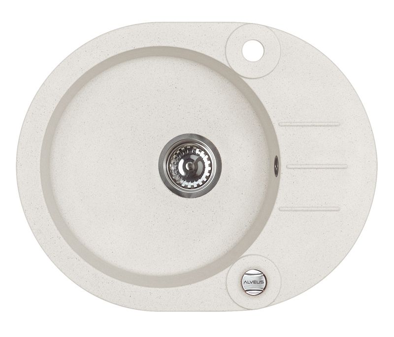 Zlewozmywak granitowy Alveus ROLL 40 kol. 11 biały (59,5x47,5) 1-komorowy 1szt