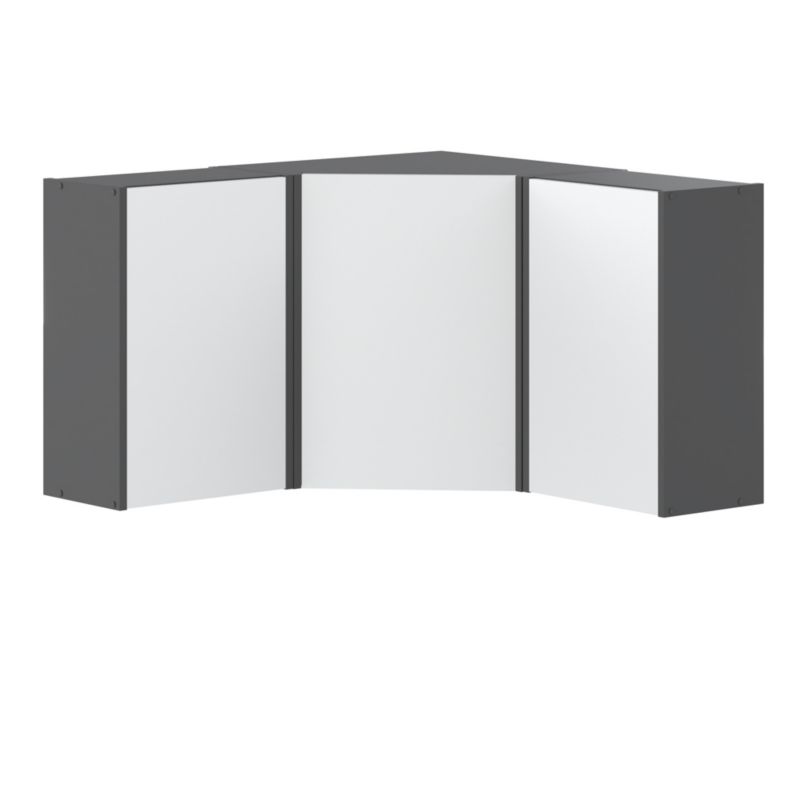 Szafka Kuchenna Hurtownia-Mebli Stojąca Narożna Bella górna narożna 90 90cm Szary Mat Biały Mat 90x30x100 cm 1szt.
