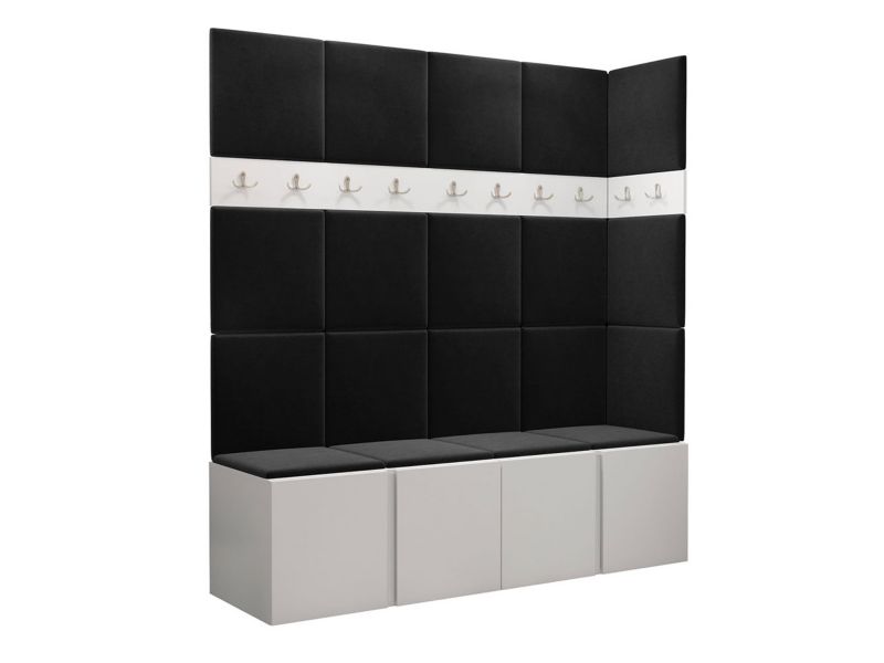 Garderoba MIRJAN 24 Orion II biały + czarny 1 kpl.