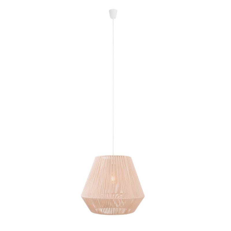 Lampa wisząca Maxlight Praslin kremowo-biała wym: 175 x 44 x 44 cm 1xE27 x 1 szt.