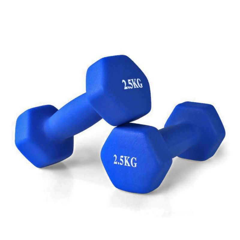 Hantelki neoprenowe Pretorians 2x2,5 kg ciężarki żeliwne do fitnessu 2 szt.