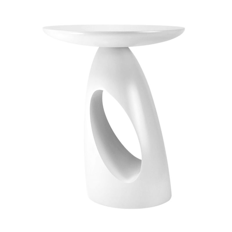 Stolik drewniany Kayani Island wys. 40 cm biały ral 1 szt.