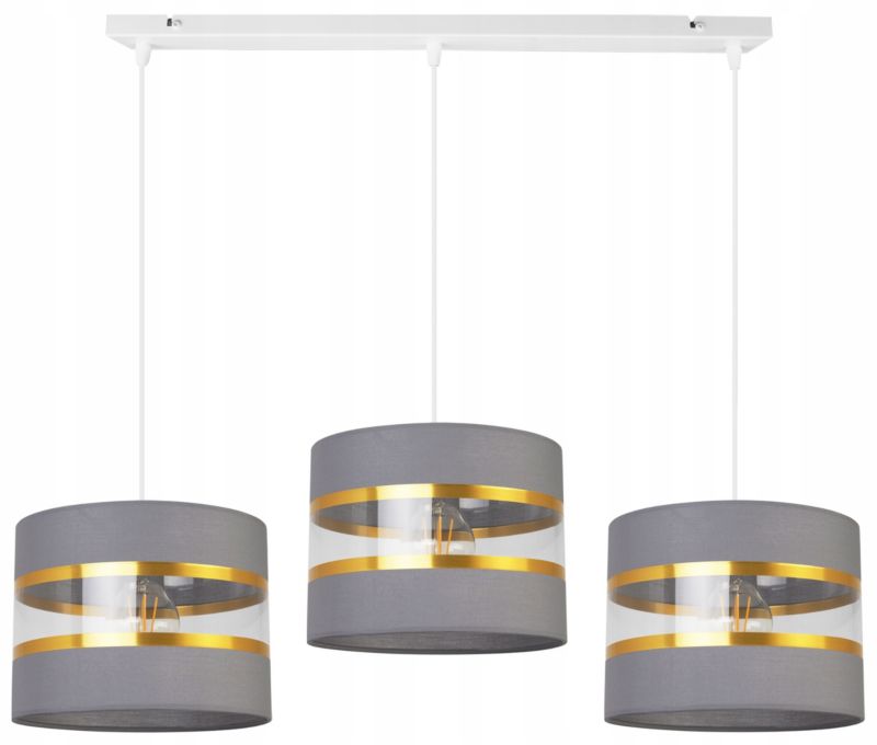 Lampa sufitowa wisząca Light Home LH Elegance Gold 3x E27 60W szary/biały 1szt.