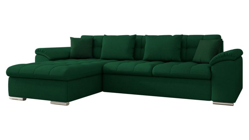 Narożnik z funkcją spania MIRJAN 24 Diana lewy butelkowa zieleń 1 szt.