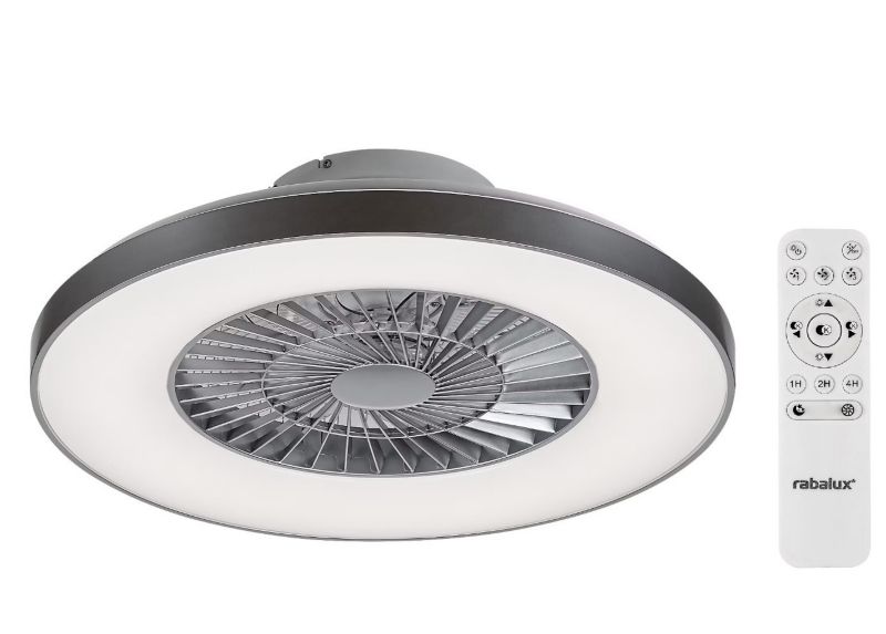 Wentylator sufitowy z lampą Rabalux Dalfon srebrno-biały LED 40W 3000K - 6500K 1700lm pilot IP20 wym: 30 x 60 x 59,5 cm - 1 szt.