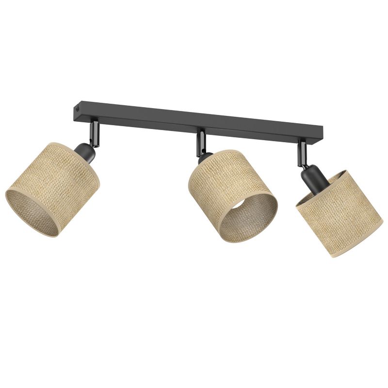 Lampa sufitowa Luminex Jute Spot kremowo-czarny mat Listwa z lampami 3 x E27 x 15W wym: 20 x 45 x 10 cm - 1 szt.