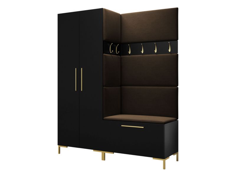 Garderoba MIRJAN 24 Zilion I czarny + brązowy 1 kpl.
