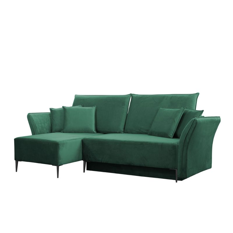 Narożnik z funkcją spania MIRJAN 24 Bregi butelkowa zieleń + czarny 1 szt.