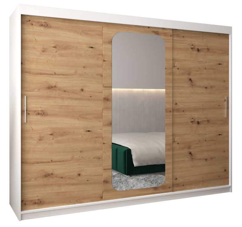 Szafa przesuwna Garderoba Abiks PROMO T2 250 biały/artisan 1 szt.