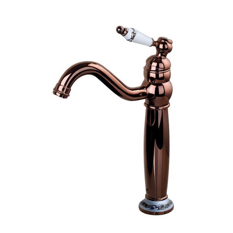 Bateria umywalkowa Lauferi VENUS mosiężna stojąca różowe złoto retro 1 szt.